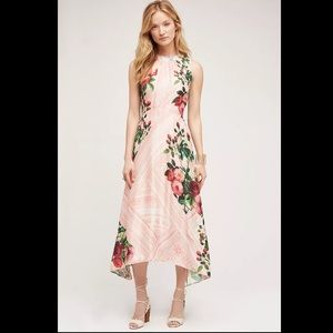 Anthropologie pankaj Nidhi pink rose dress